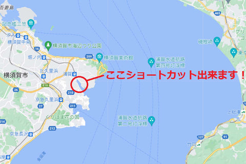 浦賀周辺の地図
