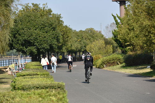 彩湖でサイクリングなどスポーツをしよう