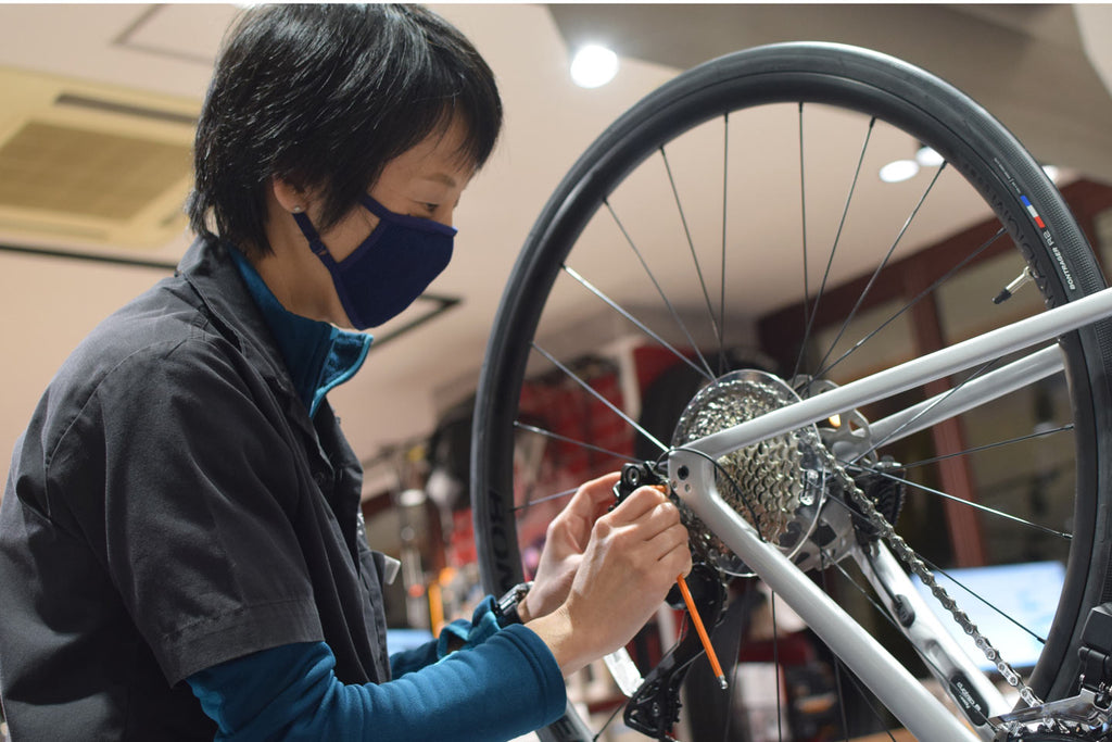 ロードバイクのコンポーネント交換