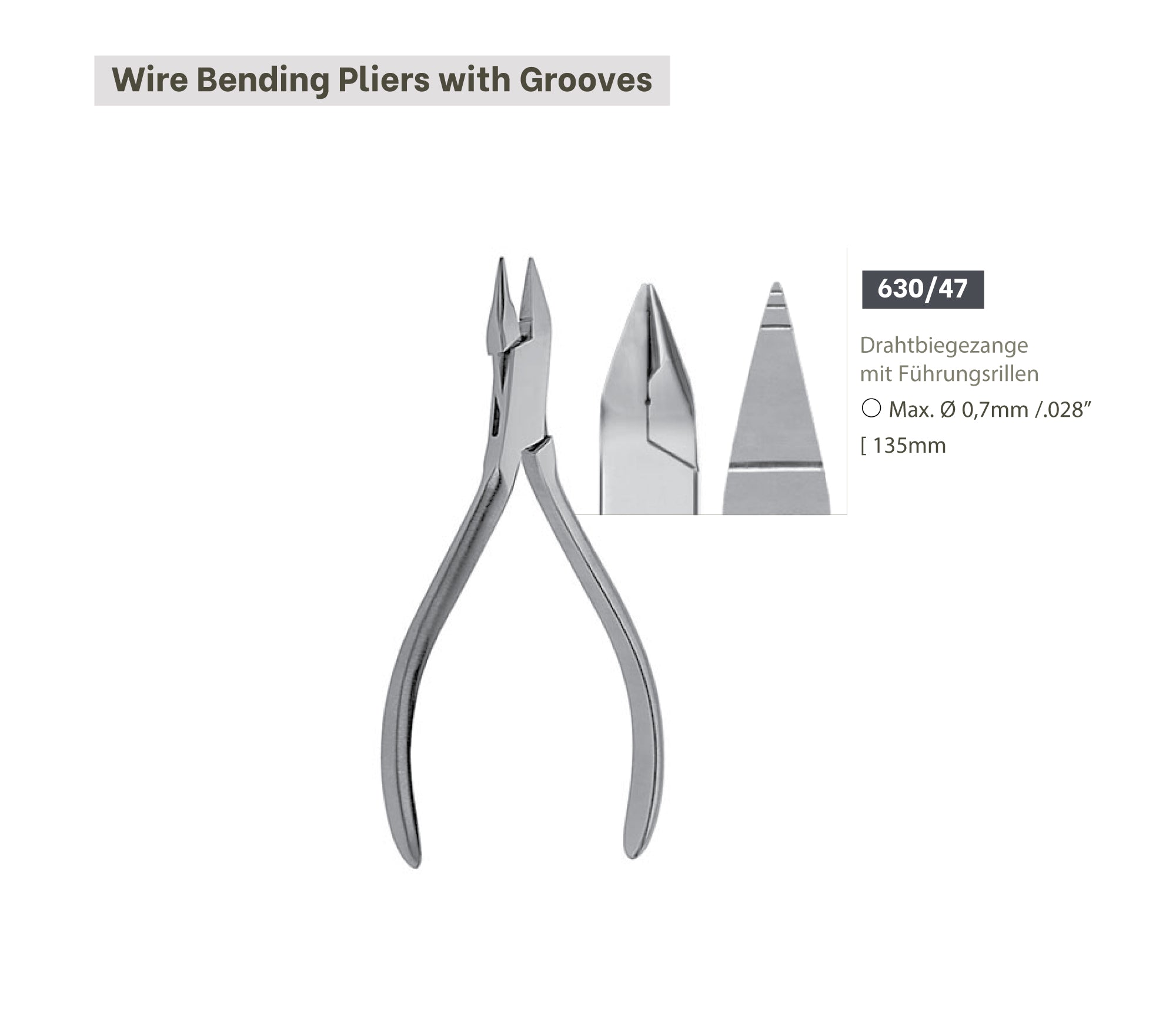 Wire Bending Pliers with Grooves