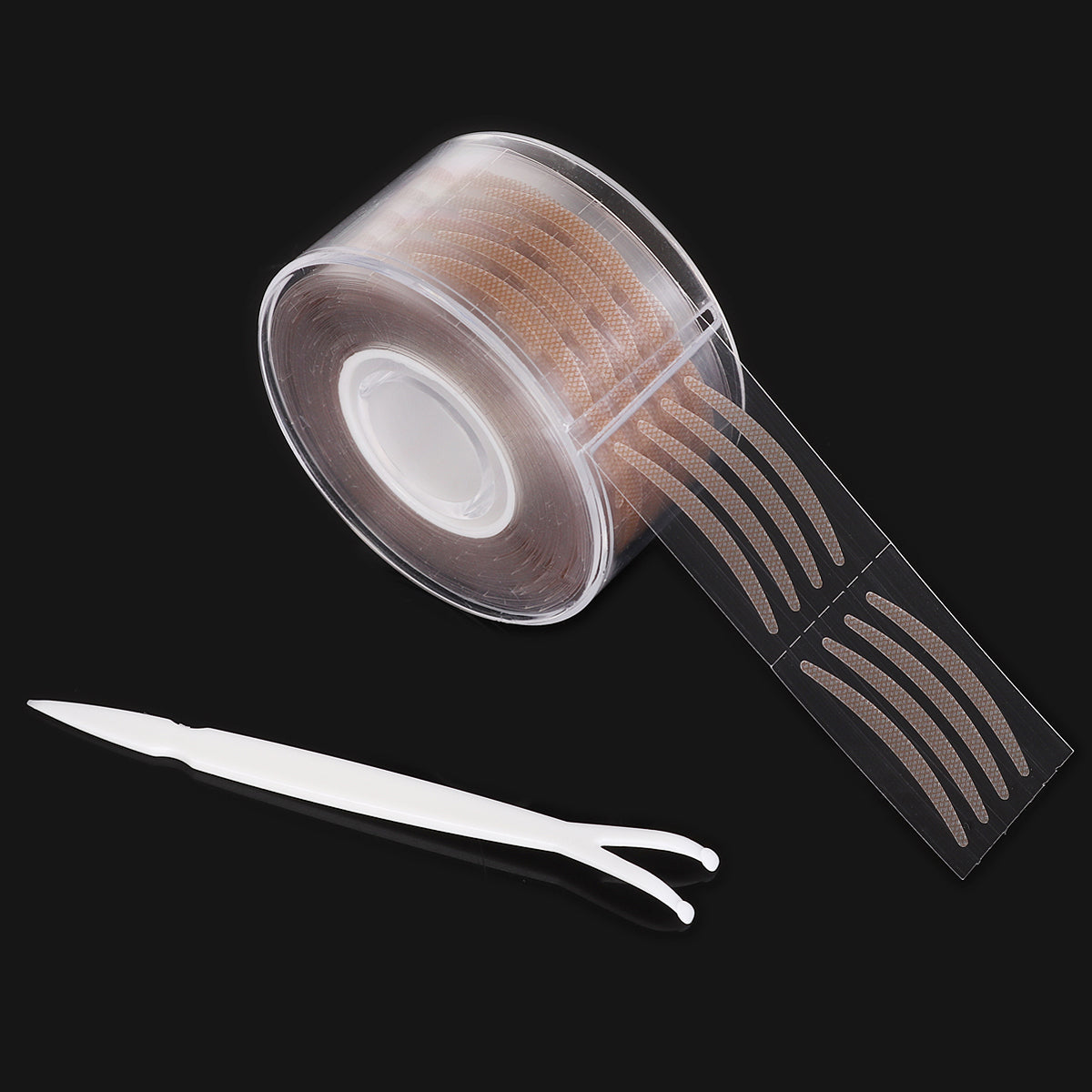 600pcs Makeup Clear Beige Stripe Big Eyes Decoration Invisible Strong Adhesive Double Fold Eyelid Sticker Eyes Cosmetic Tool