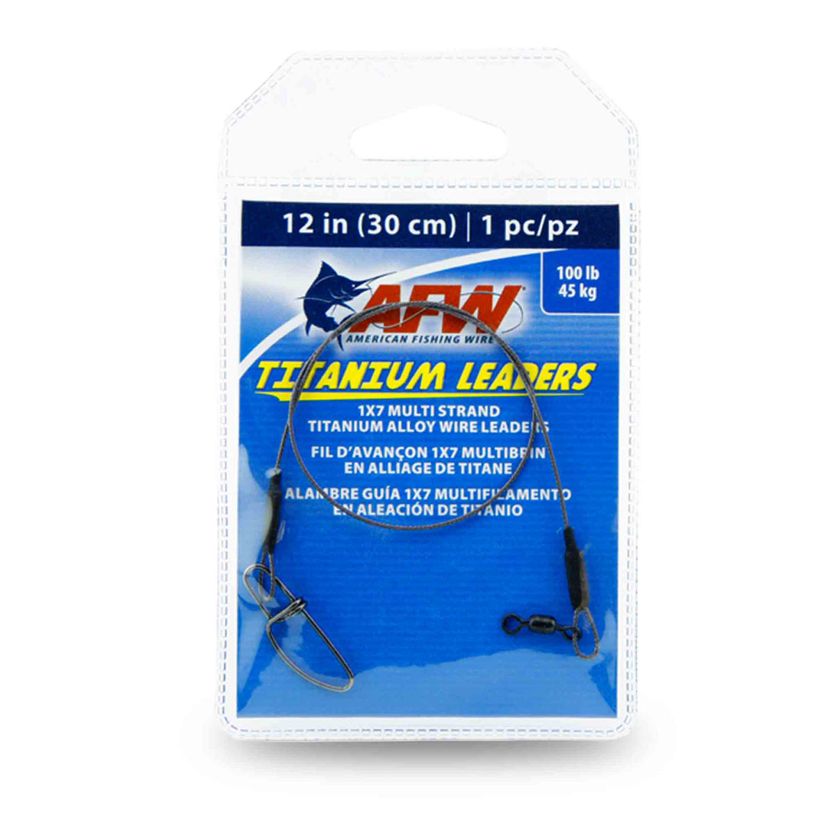 AFW - Titanium Surfstrand Leader Kit - 25 Ft / 7.6 M Wire, 25 Pc Stainless  Black Sleeves, 25 Pc Black Shrink Tubing 