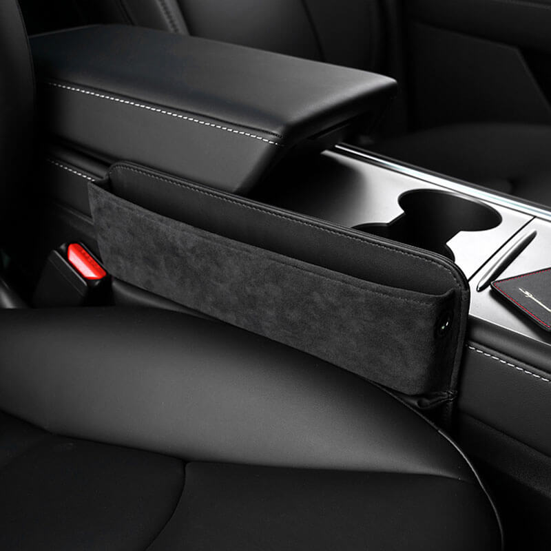 Alcantara-Organizer für Autositzlücken für Tesla Model 3/Y/S/X