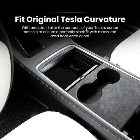 Alcantara Tesla Center Console Wraps Kit for Model 3 (2017-2023)-EVAAM®