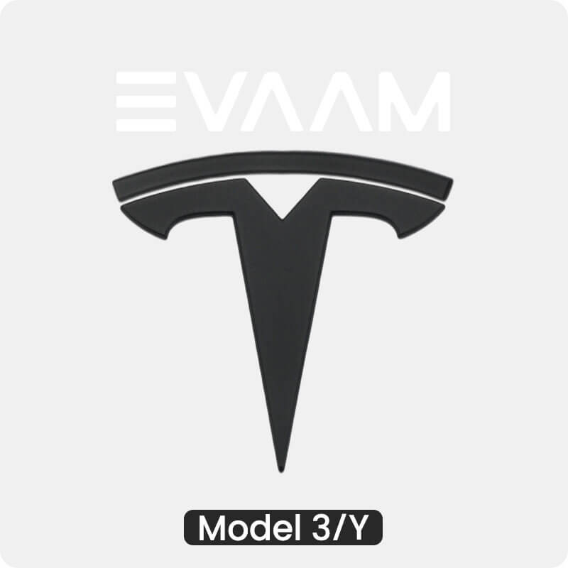 Tesla Badge Logo Emblem Sticker Covers for Tesla Model Y & Model 3 (3 Pack)