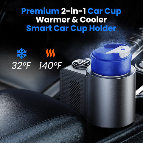 EVAAM® Premium 2-in-1 Car Cup Warmer & Cooler Smart Car Cup Holder for  Tesla