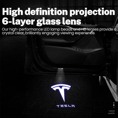 EVAAM® Ultrabright Door LED Logo Projector Puddle Light for Tesla