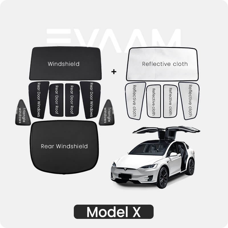 Tesla Model S(2012-2023) Privatsphäre Wärme isolierte Vorhänge
