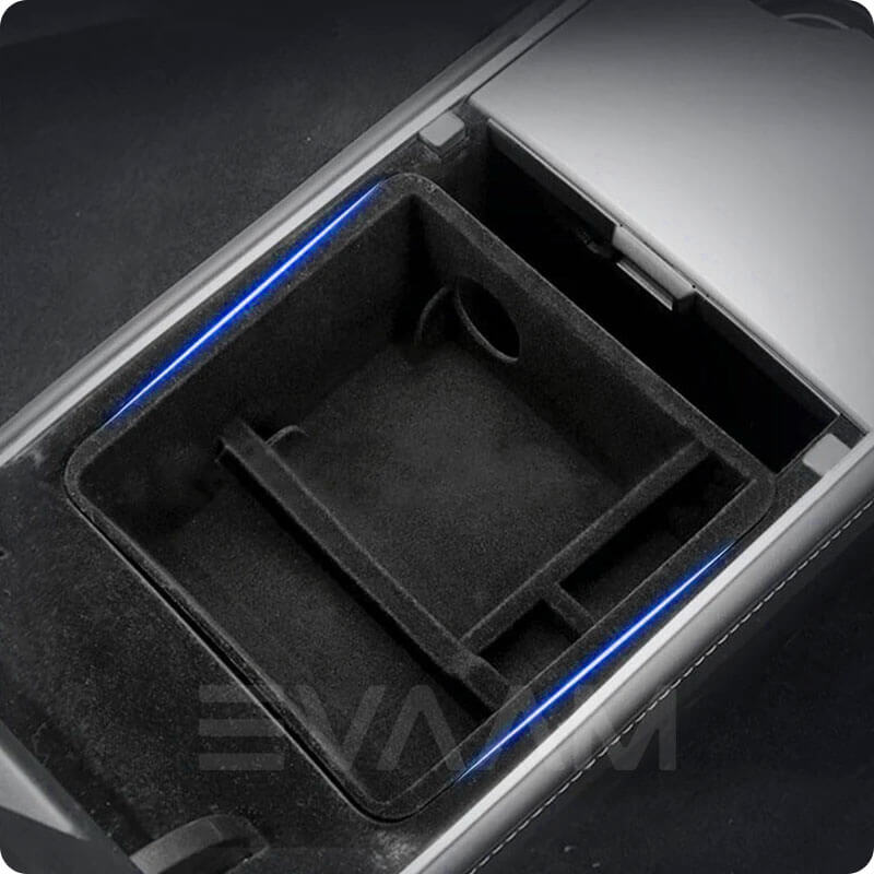 EVAAM® Sonnenbrillenhalter-Aufbewahrungsbox für Tesla Model 3/Y (2020–2023)  – Grau