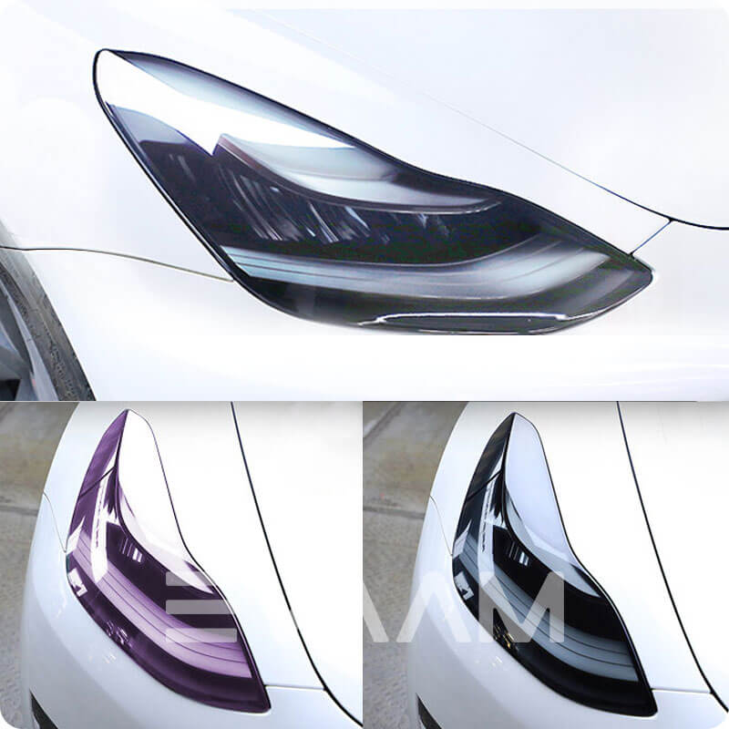 EVAAM® Smoke Tinted Headlight Protection for Tesla Model 3/Y (2017