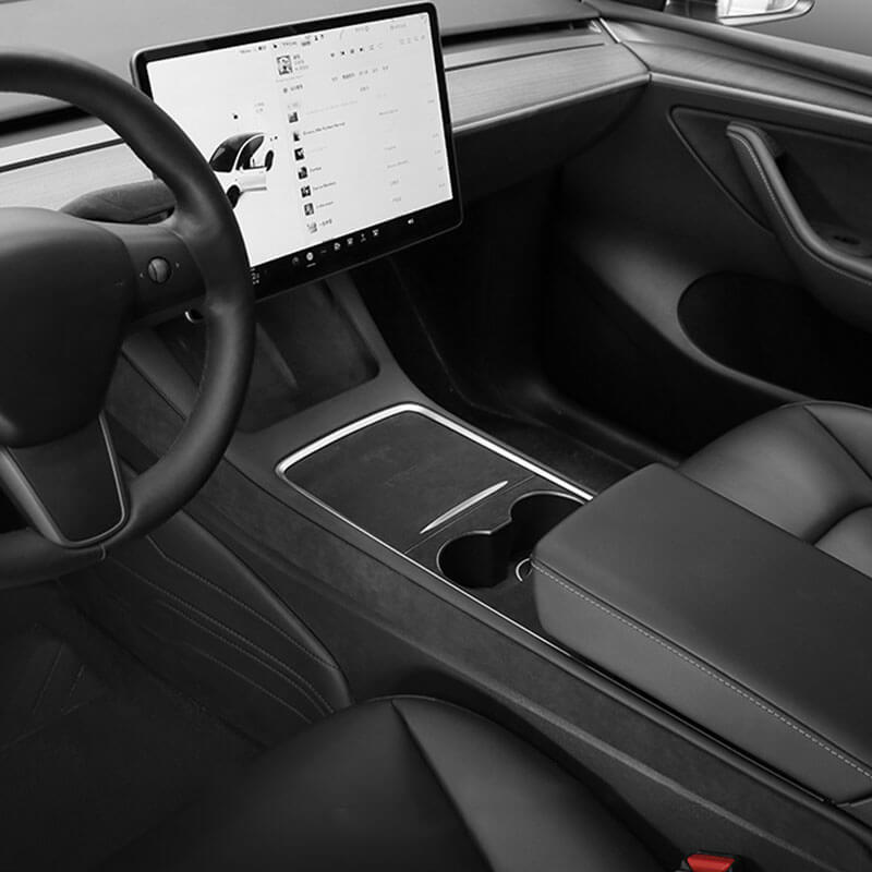 Alcantara-Armlehnen-Schutzhülle für Tesla Model 3 2020-2023