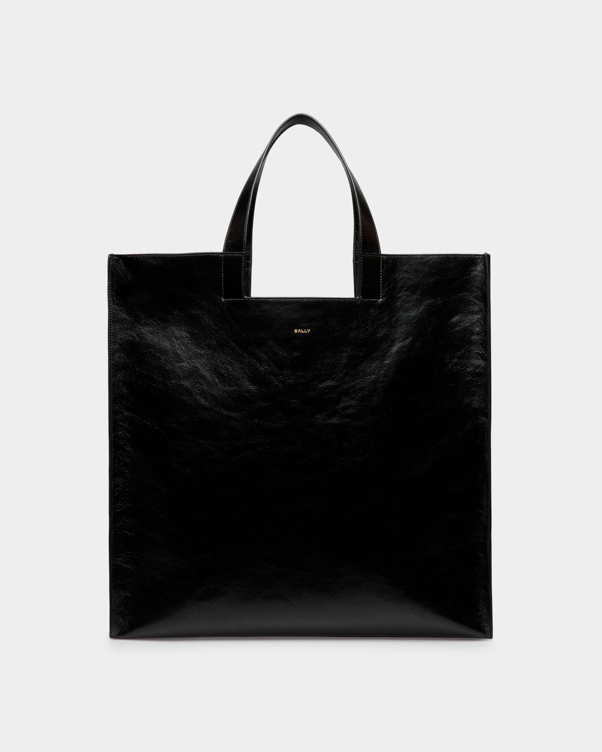 Men's Easy Bally Tote in Black Leather | Bally | Still Life Front