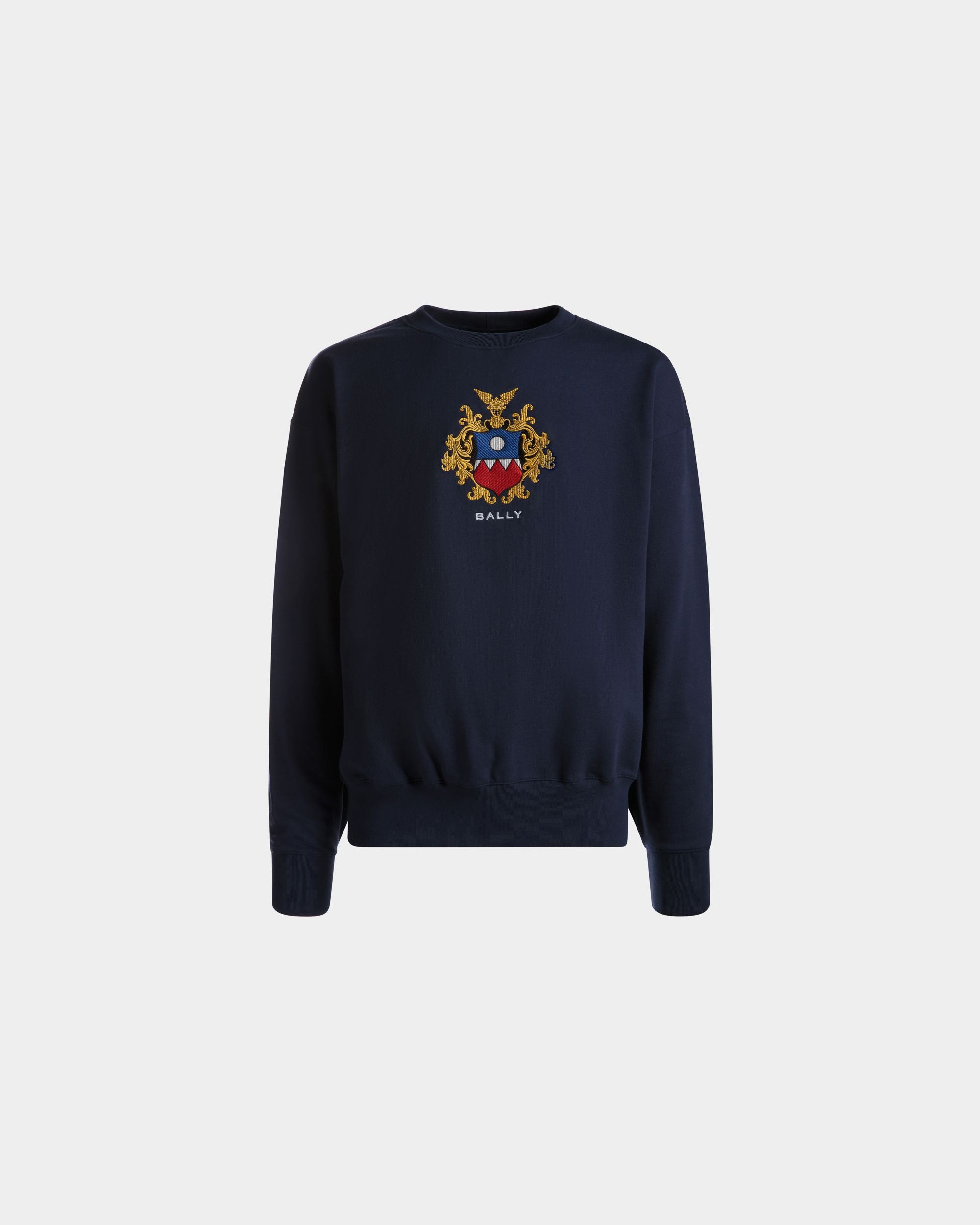 Men's Sweatshirt in Navy Blue Cotton | Bally | Still Life Front