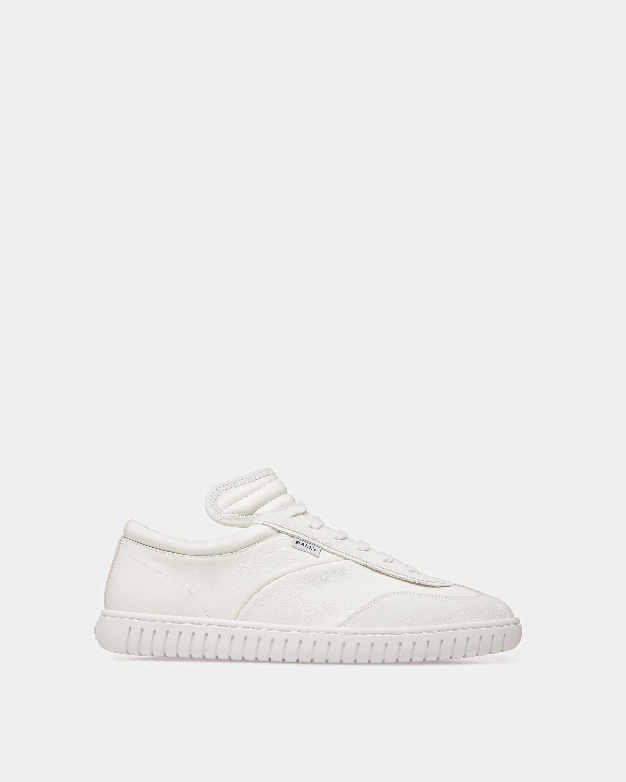 Men's Player Sneakers In White Leather | Bally | Still Life Side