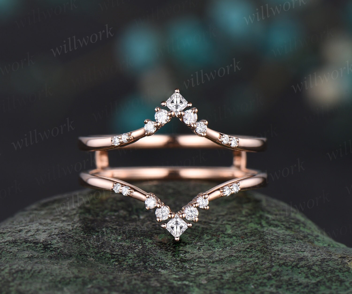 Stardust Curved Diamond Wedding Ring – Grew & Co