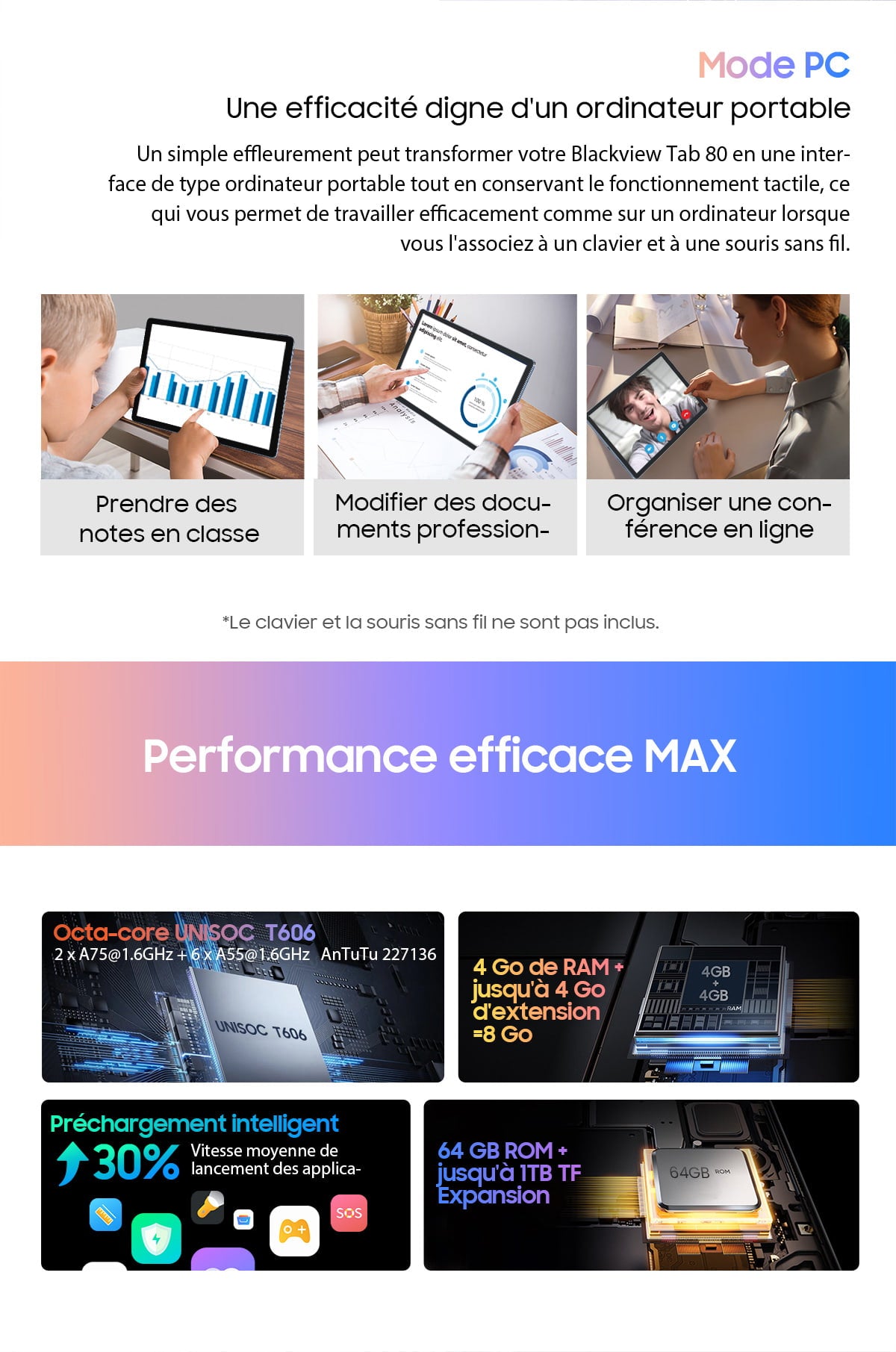 Blackview Tab 80 french description