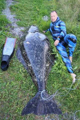 Norwegian record in underwater hunting for halibut