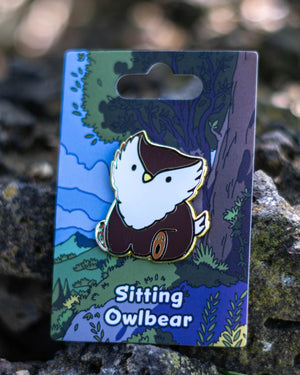 Sitting Owlbear Pin - Metal Weave Games | Retail Portal