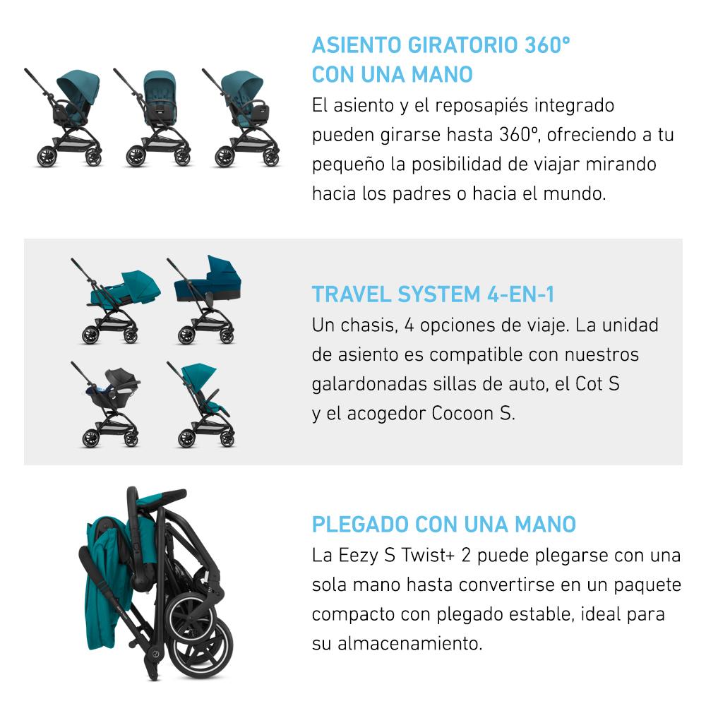 Coche de paseo Eezy S Twist Plus 2 Cybex - Cybex-MiniNuts expertos en coches y sillas de auto para bebé