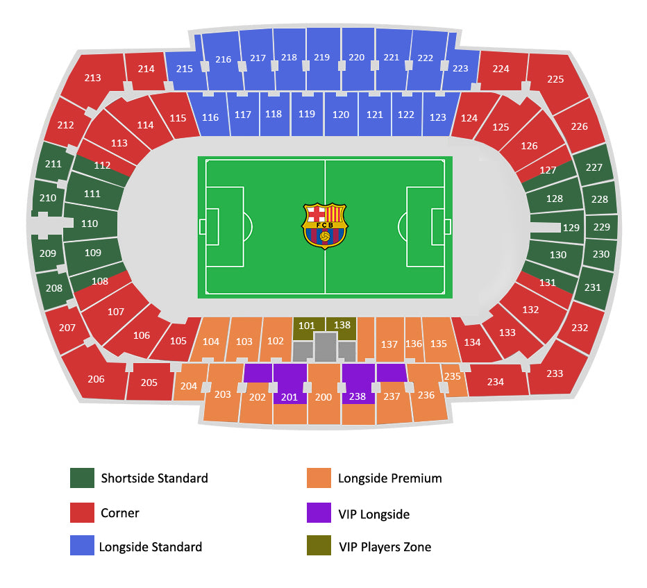 FC Barcelona seating map