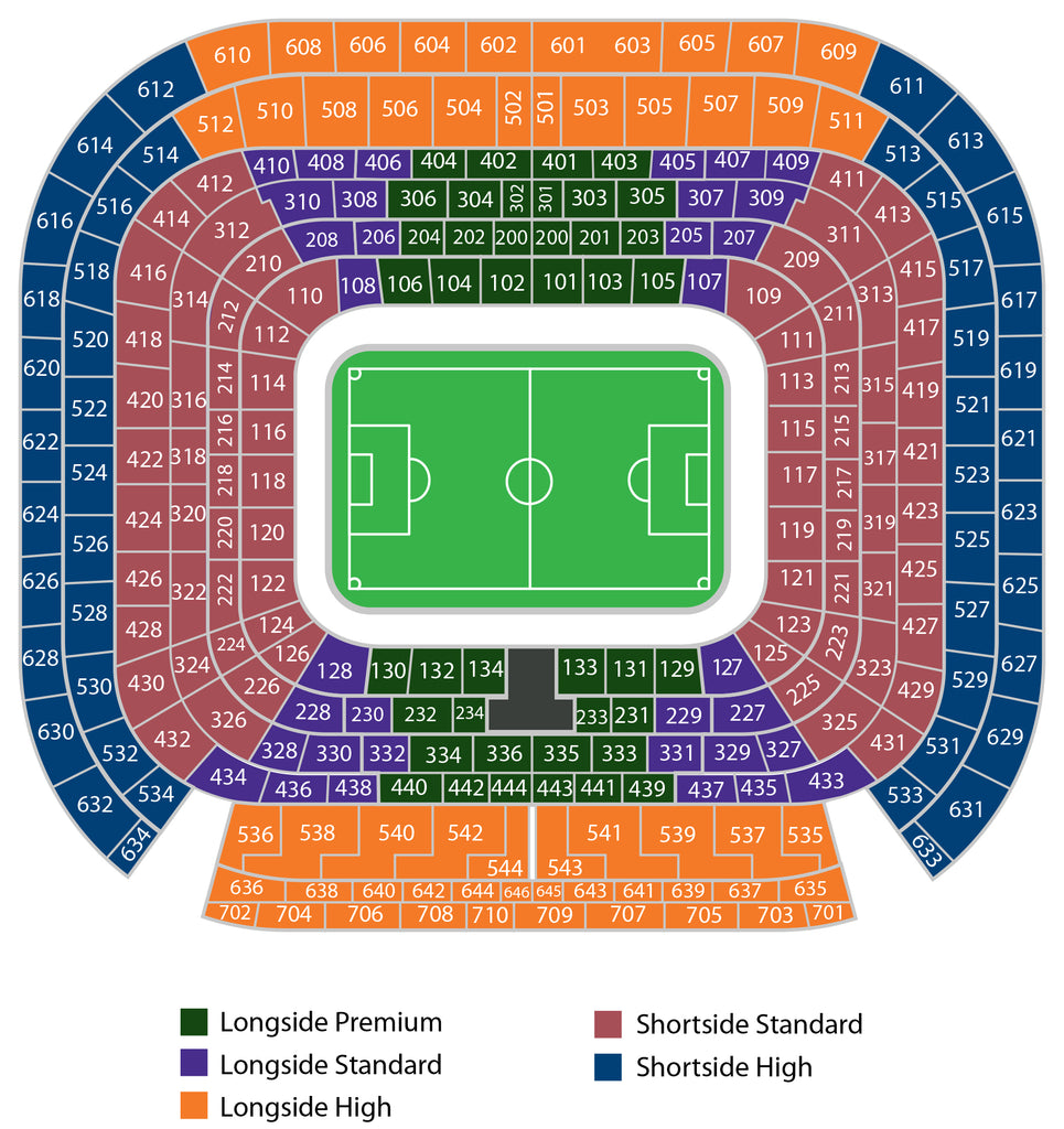 Santiago Bernabeu seating map