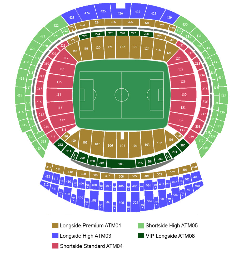 Wanda Metropolitano seating map