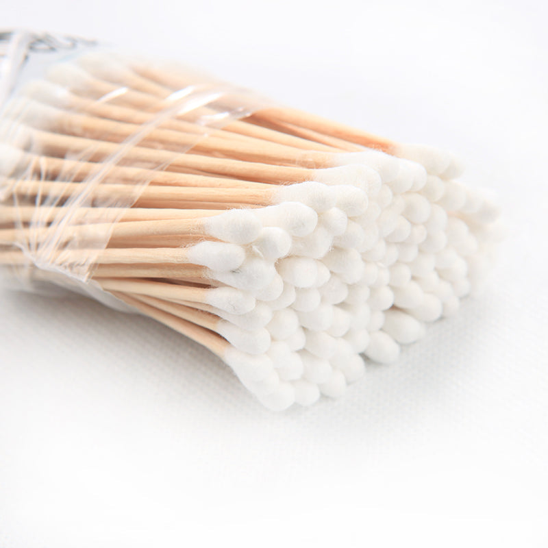1466 Cotton Swabs With Wooden Sticks Biodegradable Cotton Buds freeshipping - DeoDap