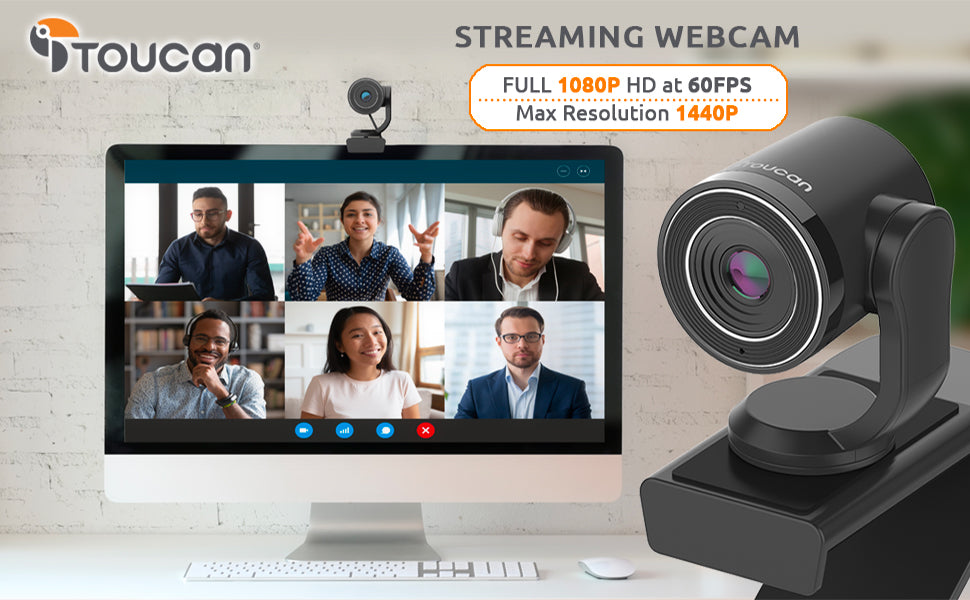 Toucan Connect Streaming Webcam 1080p @60fps