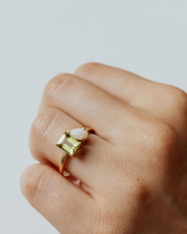Unique Engagement Ring with Multiple Different Gemstones