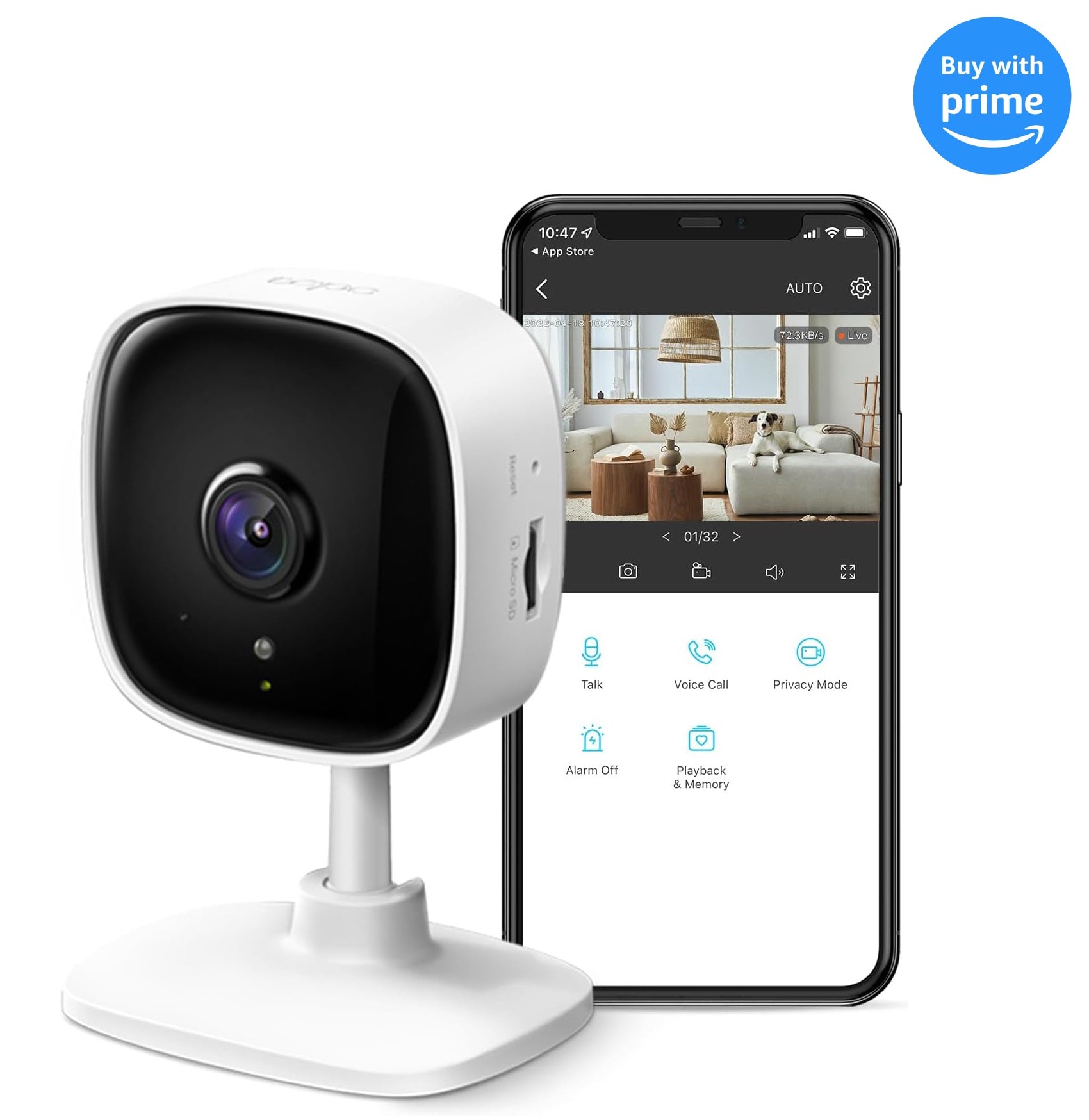 2K Indoor Security Camera, Tapo C110