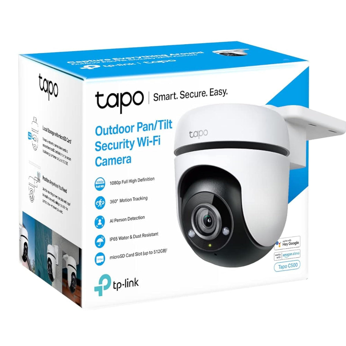 TP-Link Tapo C210 2K 3MP 360 Degree Pan/Tilt 30ft Night Vision Security  Wifi Ip Cctv Camera