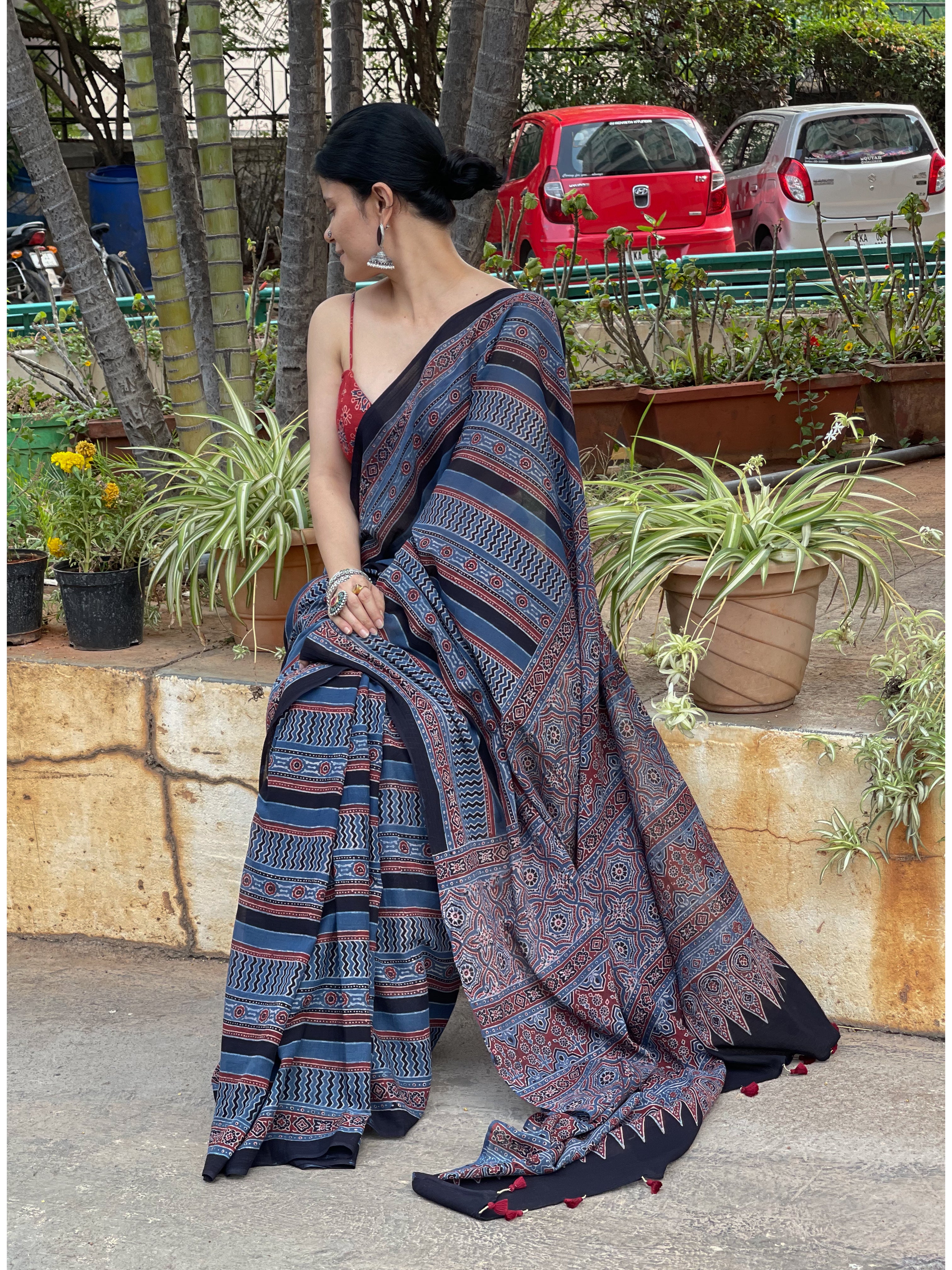 Ajrakh Sarees – ZynahDesign