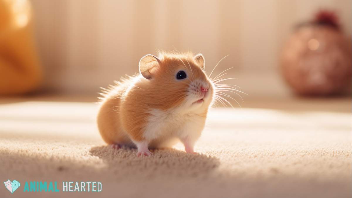 hamster on a carpet