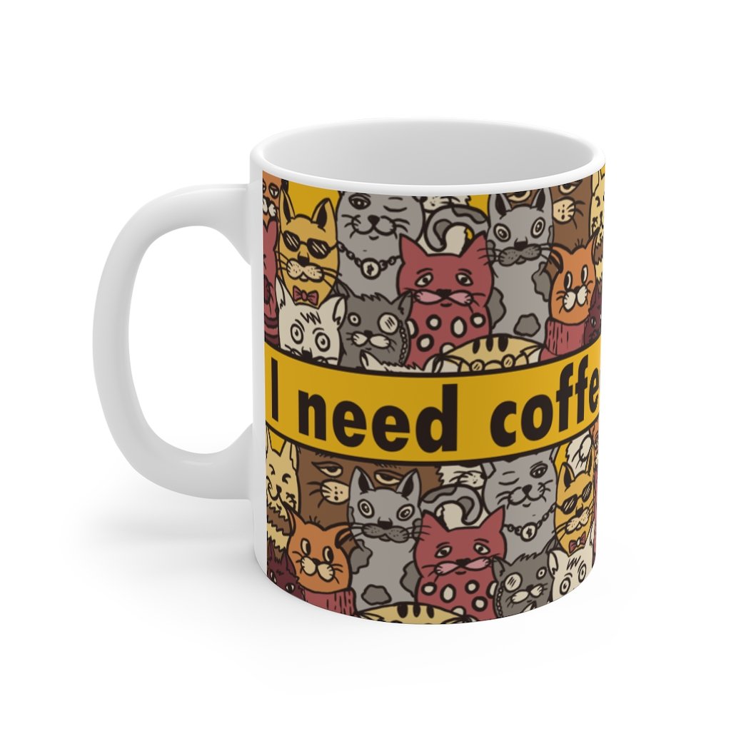 I Need Coffee And Cats Mug