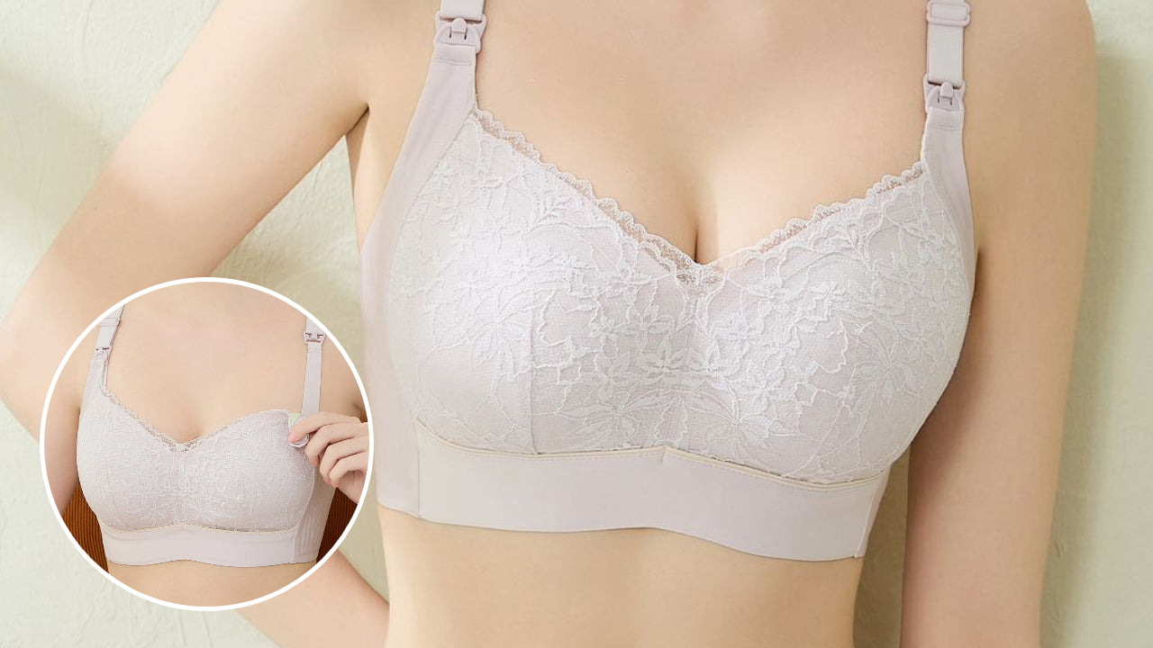 The Green Tea Series (natural tea extract) Nursing Bra, offering a soothing touch that calms and heals irritated skin