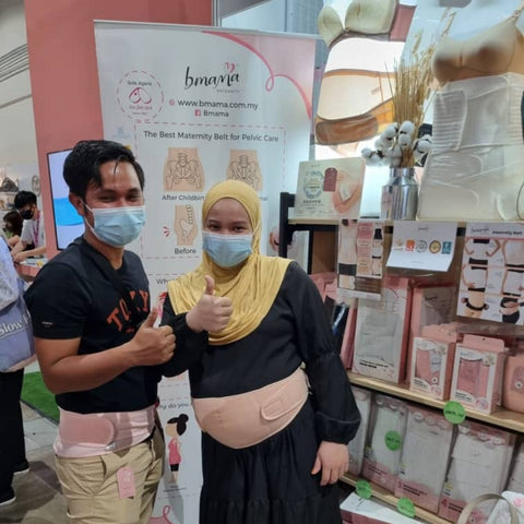 Couples try Bmama Maternity product as demo