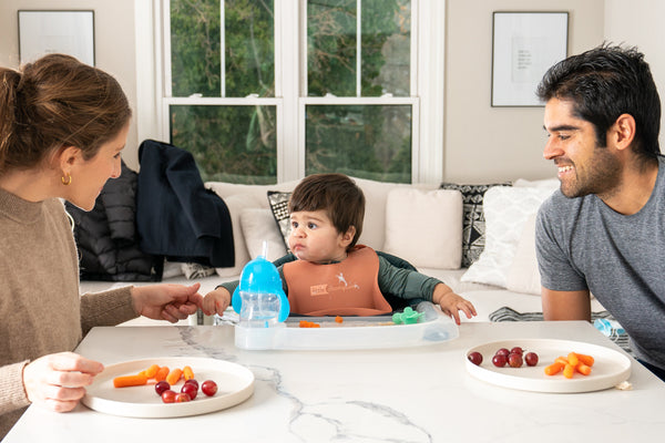 Baby led weaning suggestions, family eating together with baby