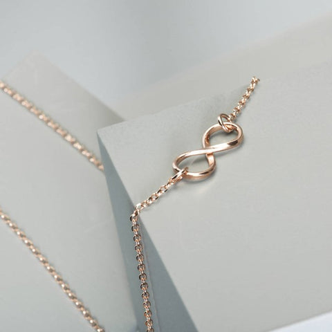 18ct Rose Gold Plated Infinity Necklace Sold By EVY Designs