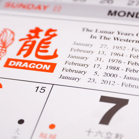 Lunar Calendar for Chinese New Year