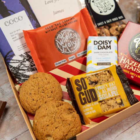 ‘nuts and chocolate’ letterbox hamper 