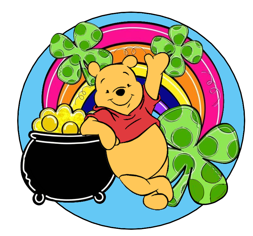 Winnie the Pooh St Patrick's Rainbow and Shamrocks, Winnie the Pooh