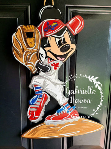 Blooper, Atlanta Braves Blooper Baseball Door Hanger Front Door