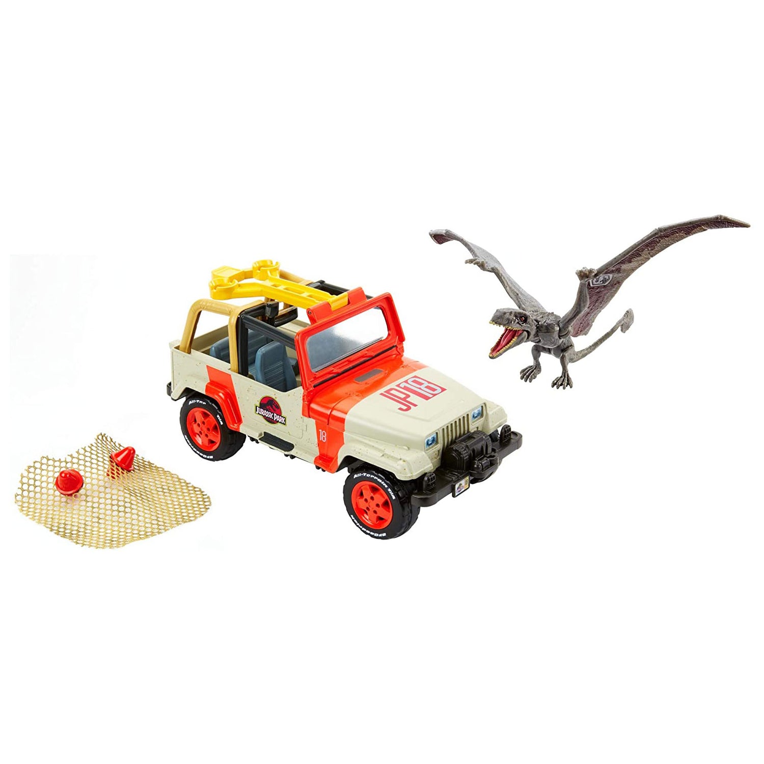 Retired Line - 2017 Matchbox Jurassic World™ Jeep® Wrangler with Rescue Net  - The Jurassic Store