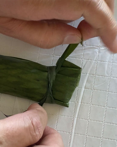 Wrap Suman Malagkit with Banana leaves