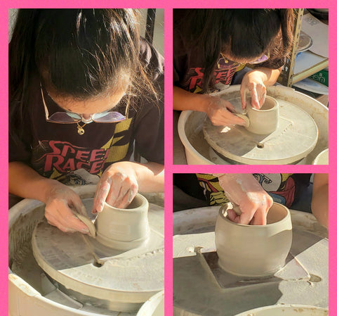 Couples date night experience - making pottery on the wheel