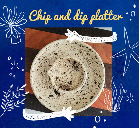 pottery chip and dip