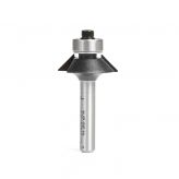 51434-DLC Carbide Tipped Aluminum & Plastic Cutting Bevel Trim 45 Degree x 31/32 Dia x 1/4 x 1/4 Inch Shank DLC Coated