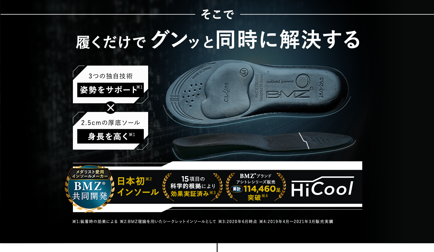 そこで履くだけでグンッと同時に解決する 日本初インソールHiCool