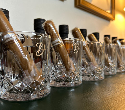 Groomsmen gifts for him engraved whiskey glasses