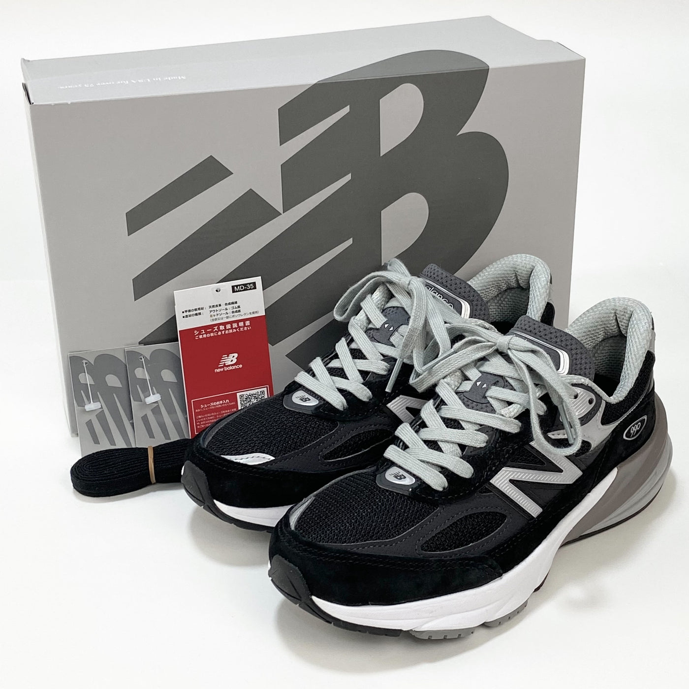 送料無料・名入れ彫刻 新品未使用 NEW BALANCE W990BK6 US7.5 / 24.5cm